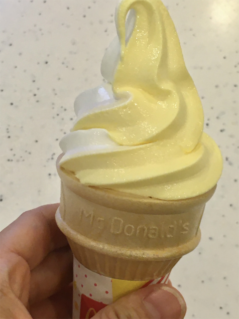 マクドナルドのソフトクリーム チーズケーキ味 中国からマレーシア ペナン島へ 子育てブログ